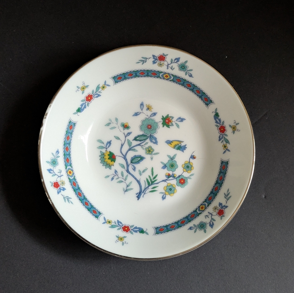 Vintage Noritake Fine China Shangri-La Dessert Bowl Bird Flowers 5.5" Small 2363